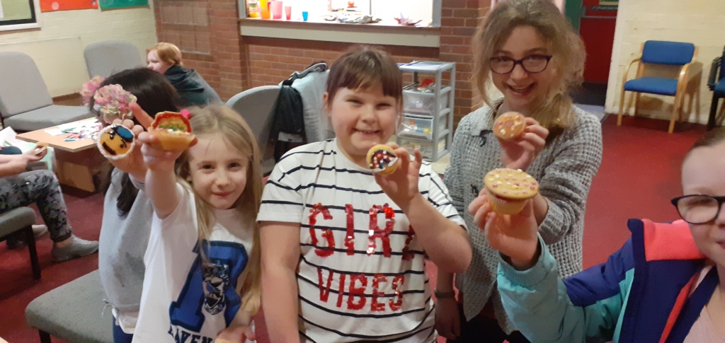 school young girls kids young carers YC cupcakes baking fun