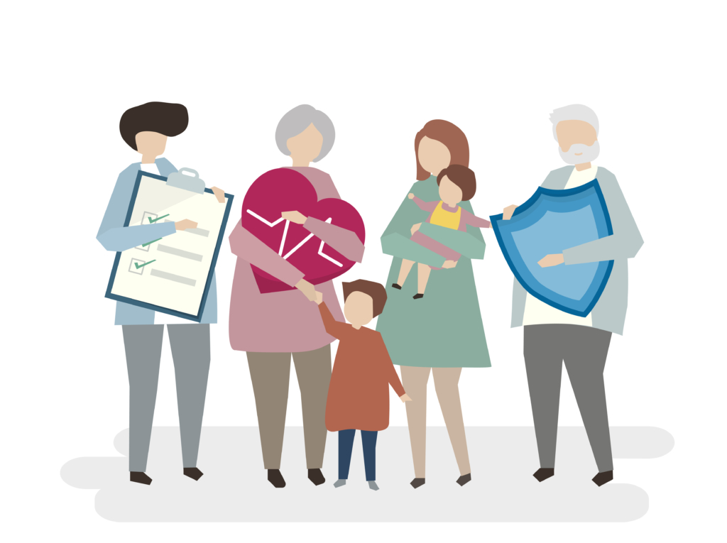 Illustration of family life insurance