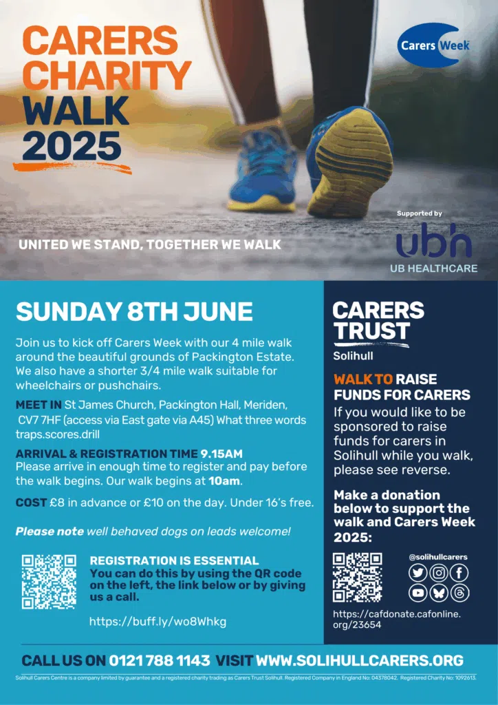 Carers Walk Flyer 2025 Front Page-1